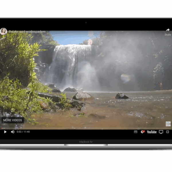 Relaksacja pod wodospadem